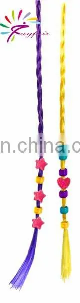 2015 new fashion DIY toy set colorful feather/synthetic clip-in hair extension for kids-1