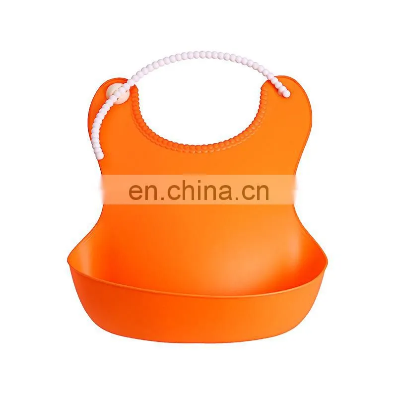 Hot selling latest baby bib silicone waterproof cute baby bandana bib for feeding