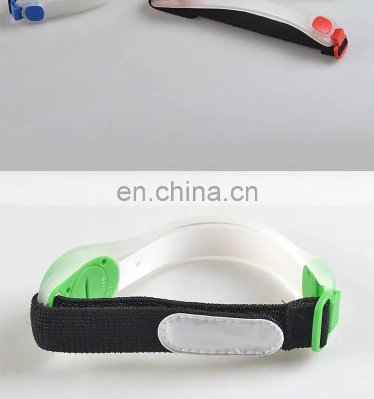 The movement arm tied Leggings with silica gel lamp safety warning lamp, running light ring reflective led belt light