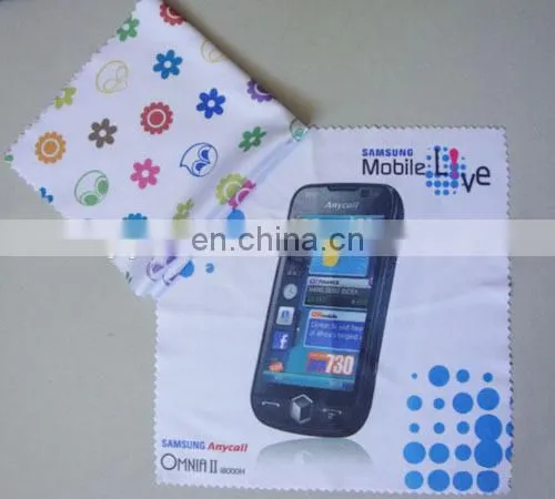 sublimation printed microfiber eyeglasses cleaning cloth
