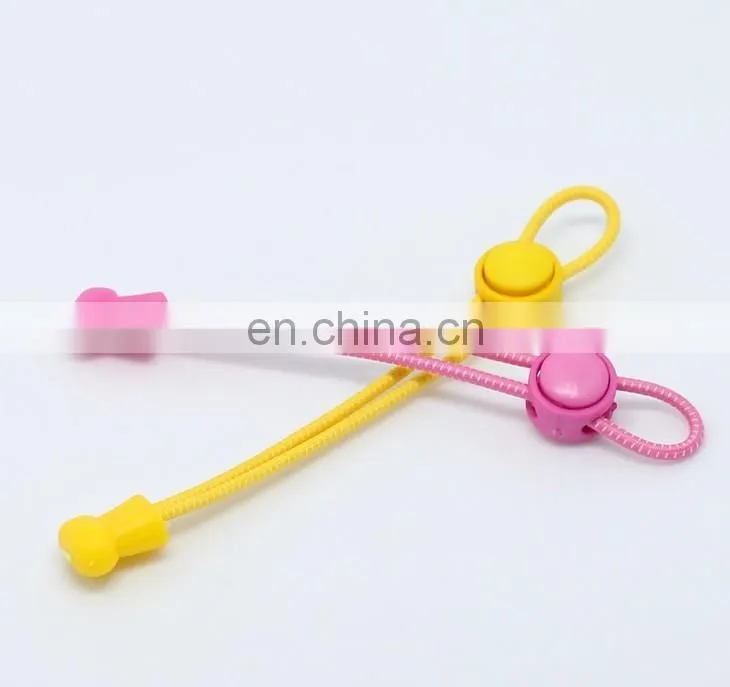 cheap colorful locking no tie elastic shoelace