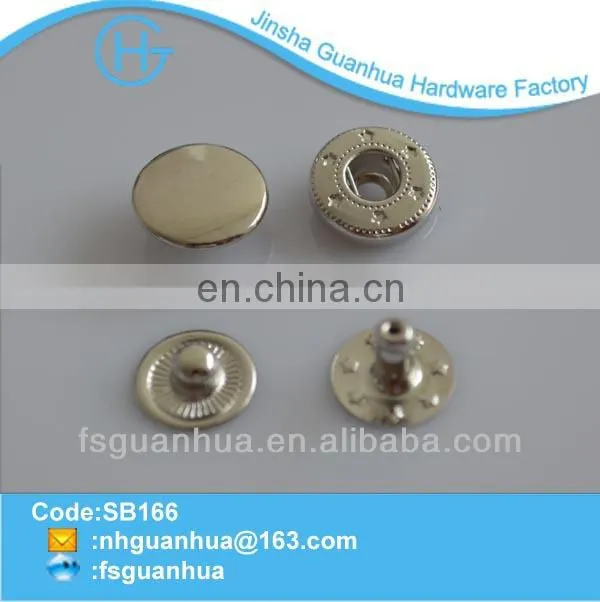 fashion designer cloth snap button snap buttons with customized logo