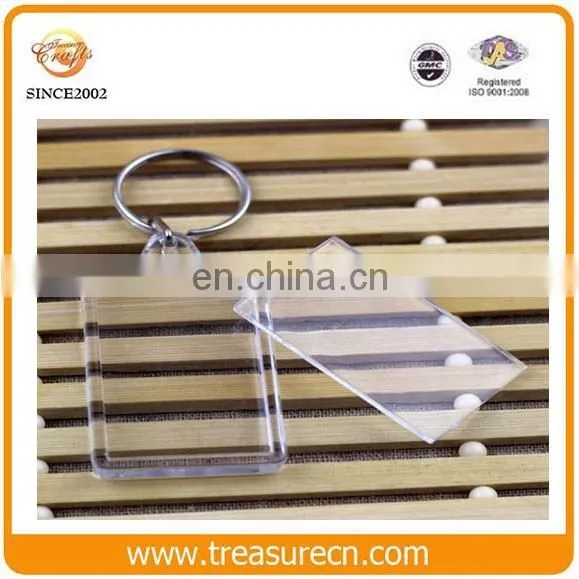 Custom Floating Good Blank Acrylic Plastic Photo Insert Keychain