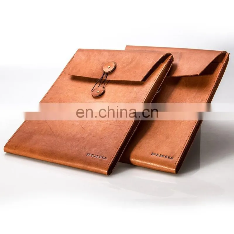 Manufacture High Quality Organizer Cheap Leather Cover File certificate Holder