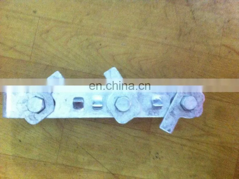 Three holes Metal galvanized telescopic pole clamp,High strengh electric pole clamp