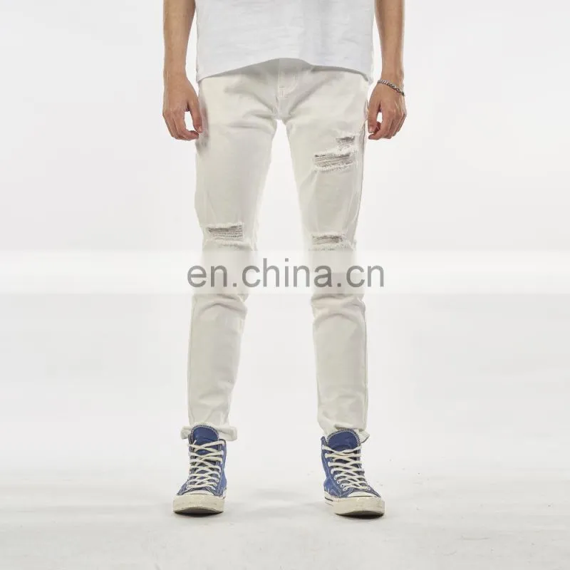 DiZNEW SLIM FIT MEN'S JEANS PANTS CRUSH JEANS FOR MEN DARK BLUE