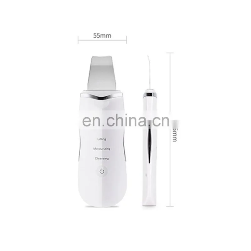 Ultrasonic Ion Skin Scrubber Facial Care Ultrasonic Scrubber Cleaner Blackhead Removal Face Peeling Extractor Skin Beauty Device