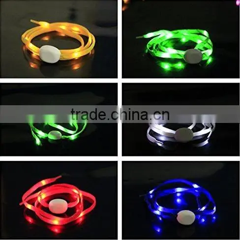 LED Shoelaces Light up Flashing Shoe Laces or Fluorescence Shoelaces Rave Party