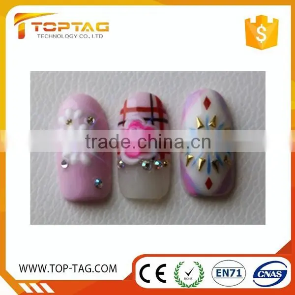 Durable Flashing light NFC Rfid Micro Finger Nail Sticker For Women