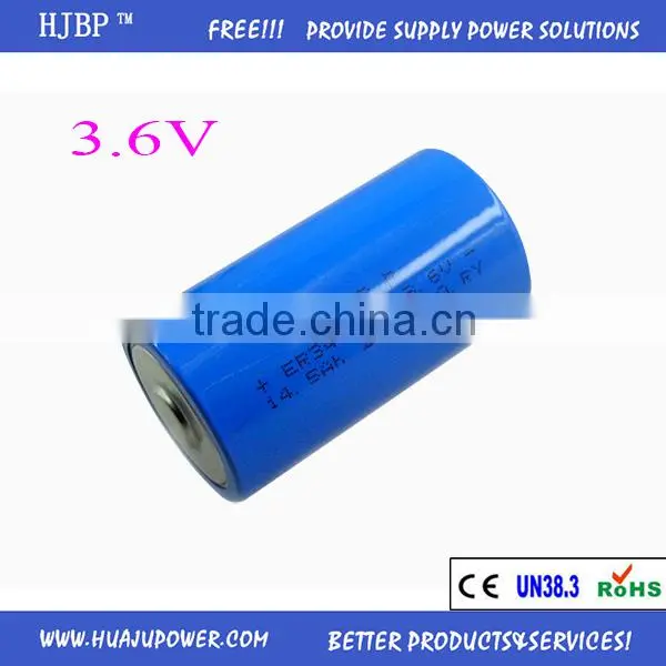 hot sale HJBP ER341245 3.6V LiSOCl2 non-rechargeable Lithium primary battery