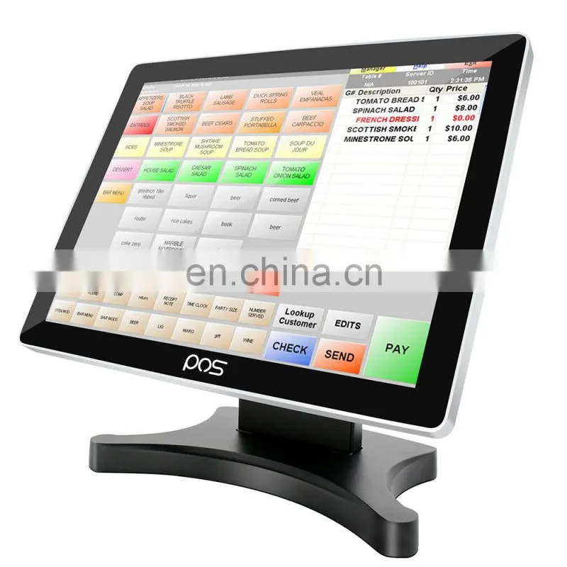 Touch Screen Pos System Cash Register Terminal Machine Dual Screen All In One i5 VFD Customer Display