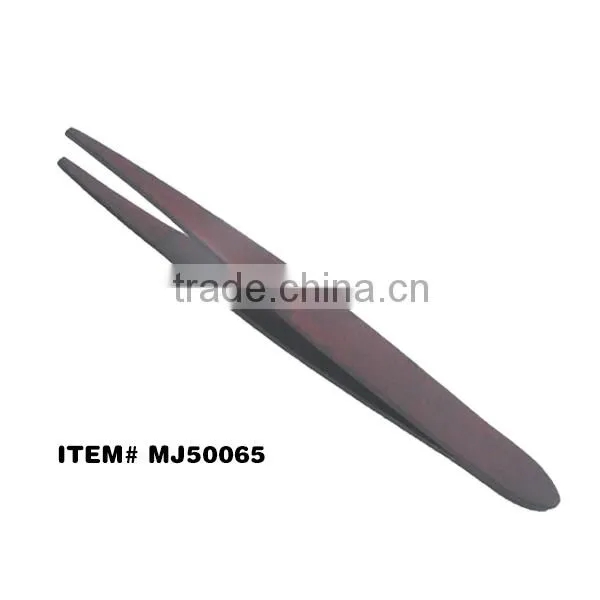 Metal pincers metal eyebrows tweezers set in pouch stainless steel tweezers
