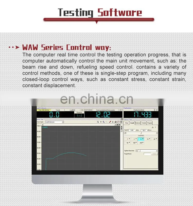 Computerized utm 1000kn tensile universal testing with microcomputer controlled servo steel stranded wire test machine