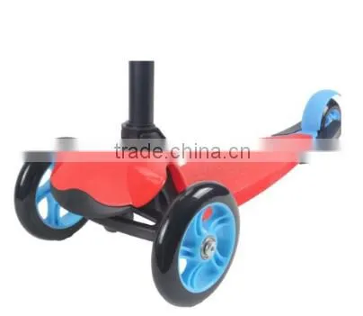 KS05hot selling 3 wheel foldable kids kick scooter with plastic deck