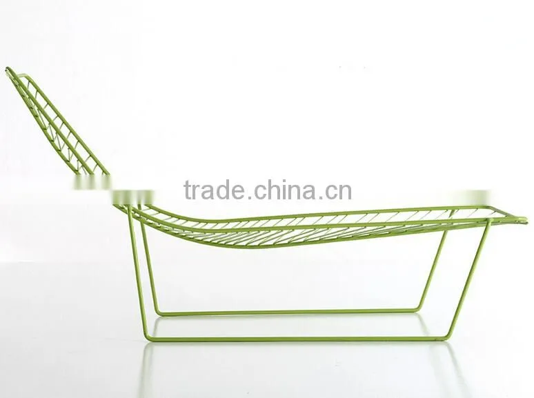 Outdoor furniture metal frame Alper leaf chaise lounge