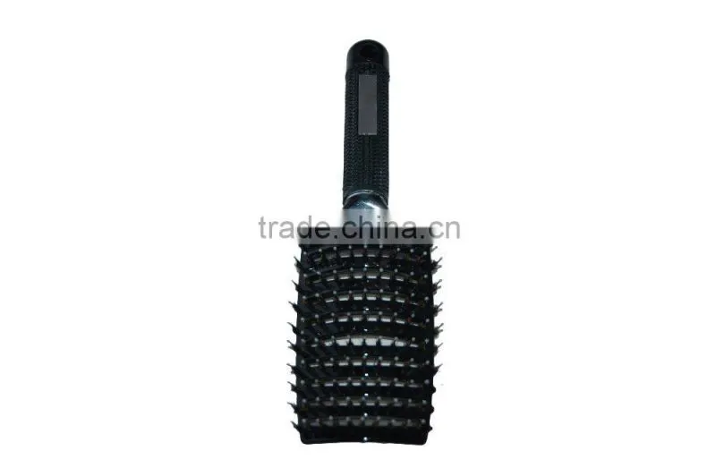 Professional salon fassional plastic and nylon bristle unique curved vent Brush