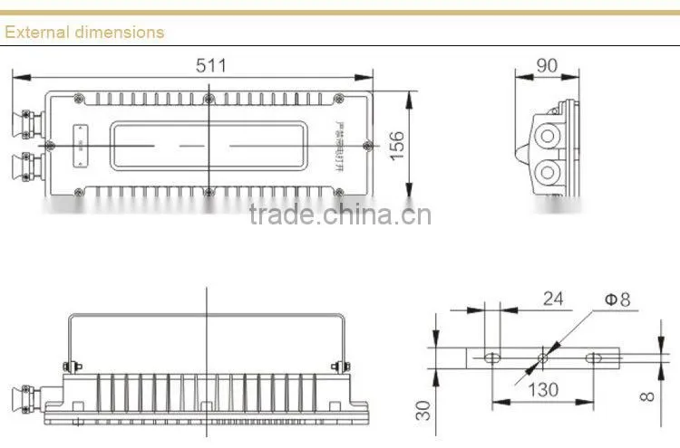 DGS24/127L(A) flameproof LED mine lights