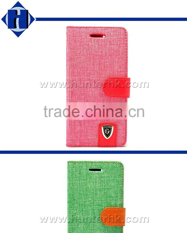Compact Cloth Material Wallet Case For iphone 6S