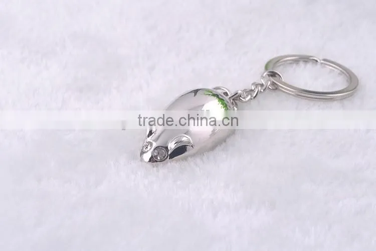 Rhinestone special gifts Minimalist style keychain Blue Eyes Mouse key chain