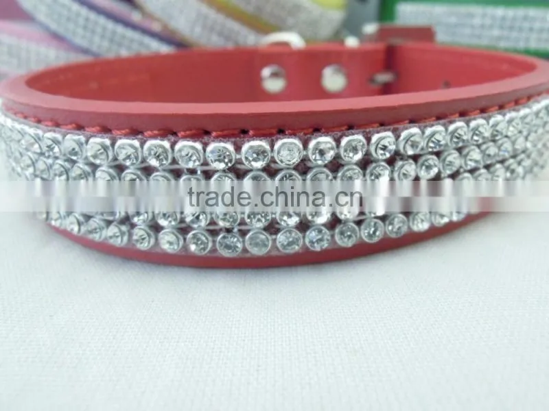 Manufacturer supply diamond type leather pet collar fashion decoration dog collar