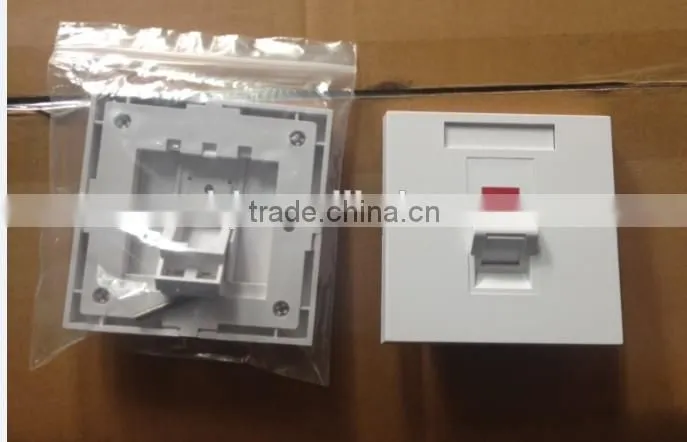 china cat5e single port rangle j45 face plate