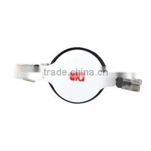 communication cable 1.5 meter retractable rj45 cable Made in China