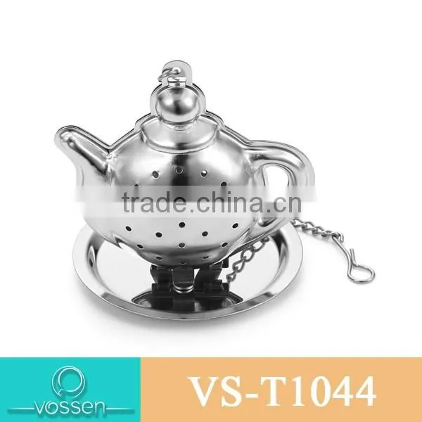 Silver plating tea pot shaped E tea infuser