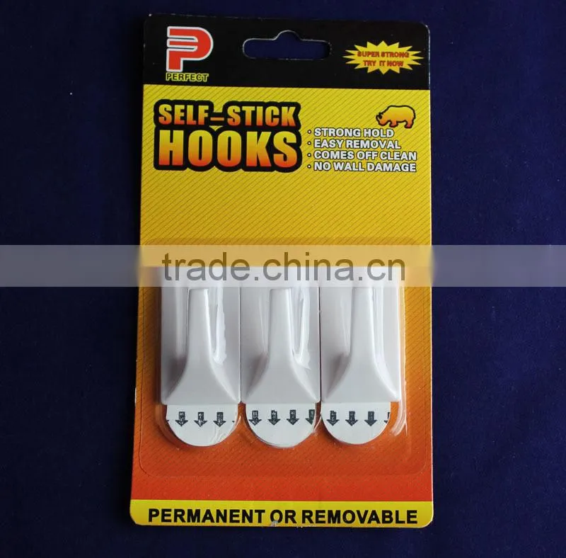 transparent adhesive plastic hooks clear