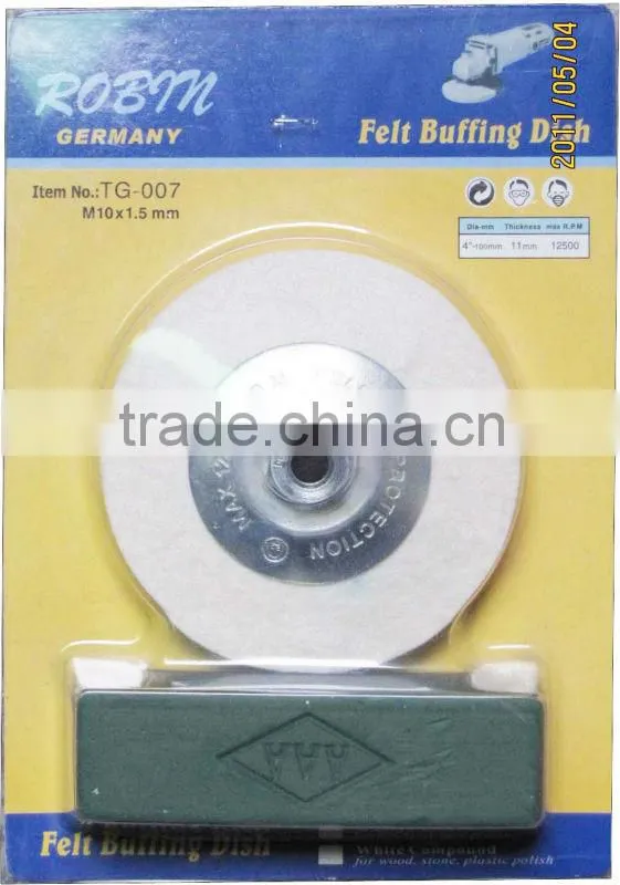 felt buffing dish and compound set
