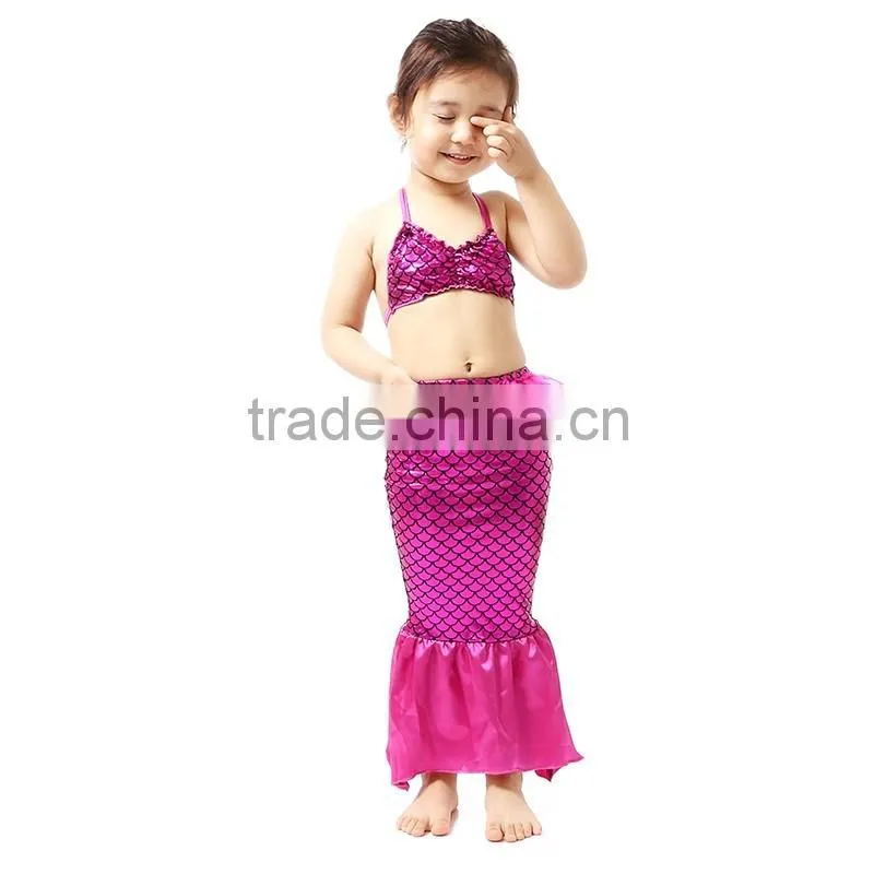 2016 hot selling custom made mermaid tail kids swimwear