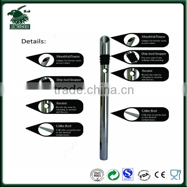2016 New 3 in 1 Stainless Steel Wine Bottle Cooler Stick with BPEA free