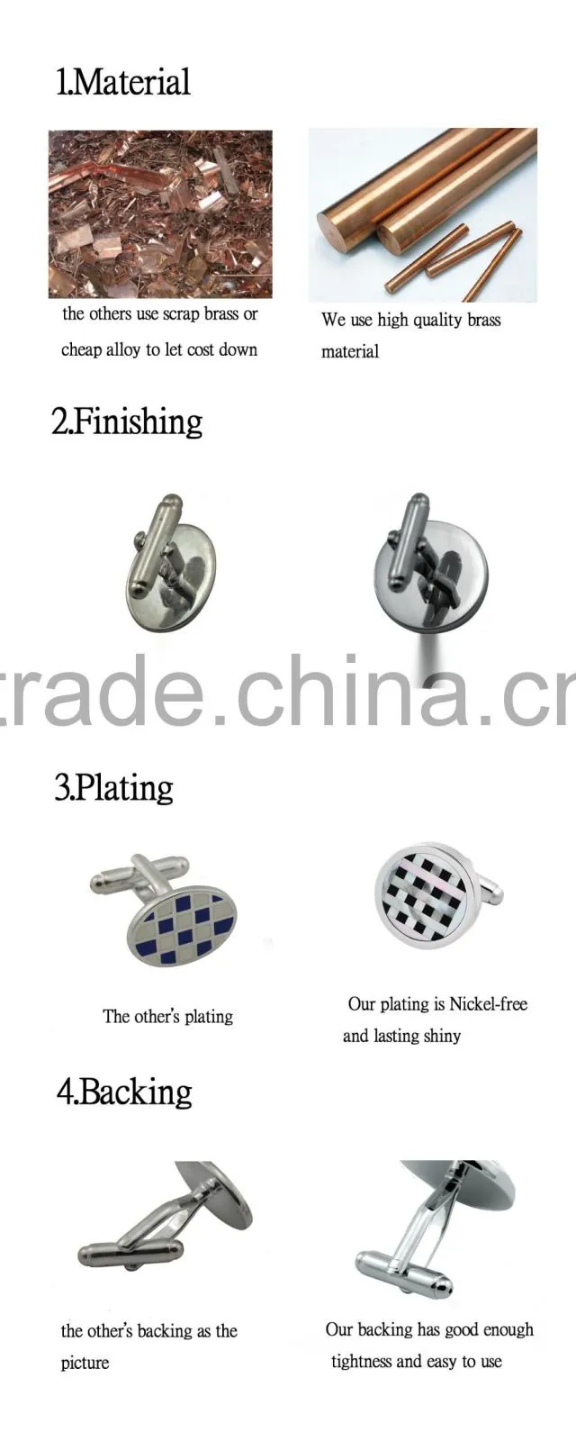 Wholesale cufflinks 2016 men fashional new design bulk cufflinks