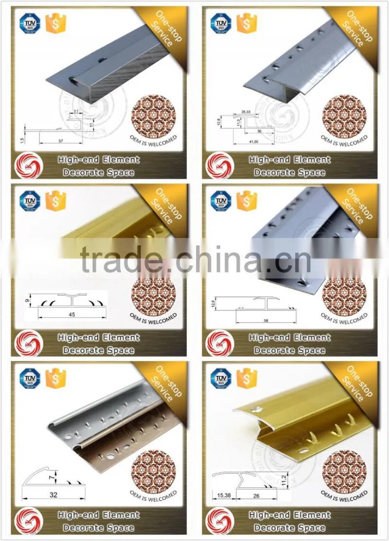 Wear-resisting carpet cover strips laminate square edge trim carpet edge trim