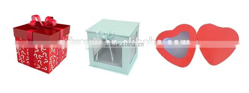 High Quality Cardboard Box With Red Ribbon For Christmas Gifts