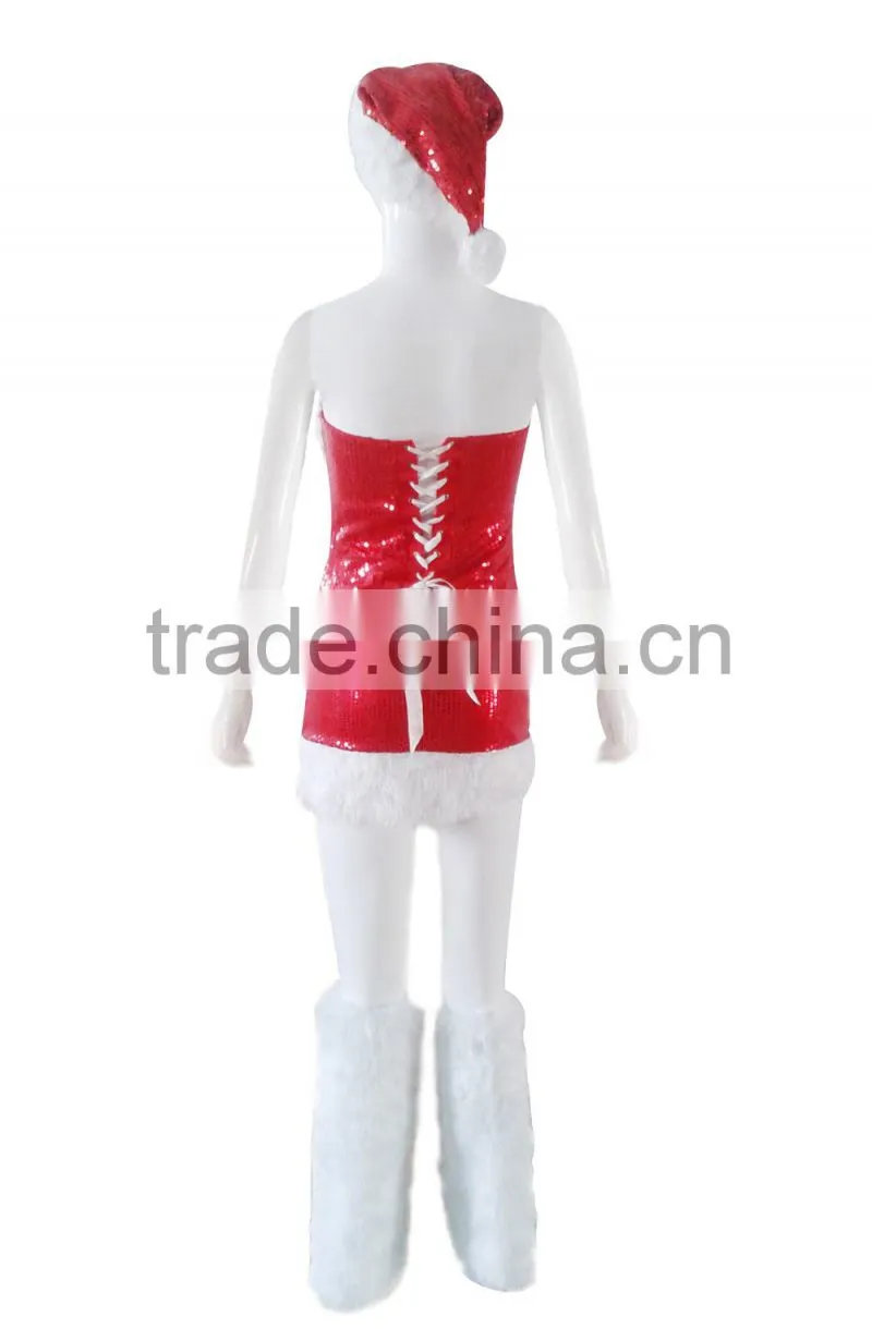 2014 women adult snow queen costume santa claus dresses for women