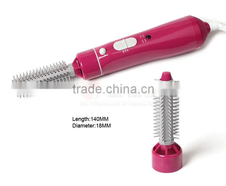 8 In 1 Professional Hot Pink Infrared Hair Dryer Straightener Curler With Air Styler Brush Set