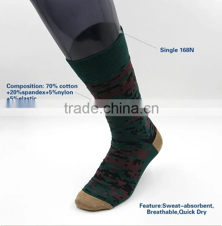 2015! New Custom Design business Cotton Mens Socks mosaic sport pattern China Manufacturer in High Quality!