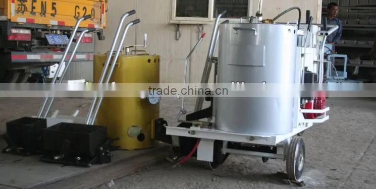 Hand push thermoplastic machines for paint stripes roads