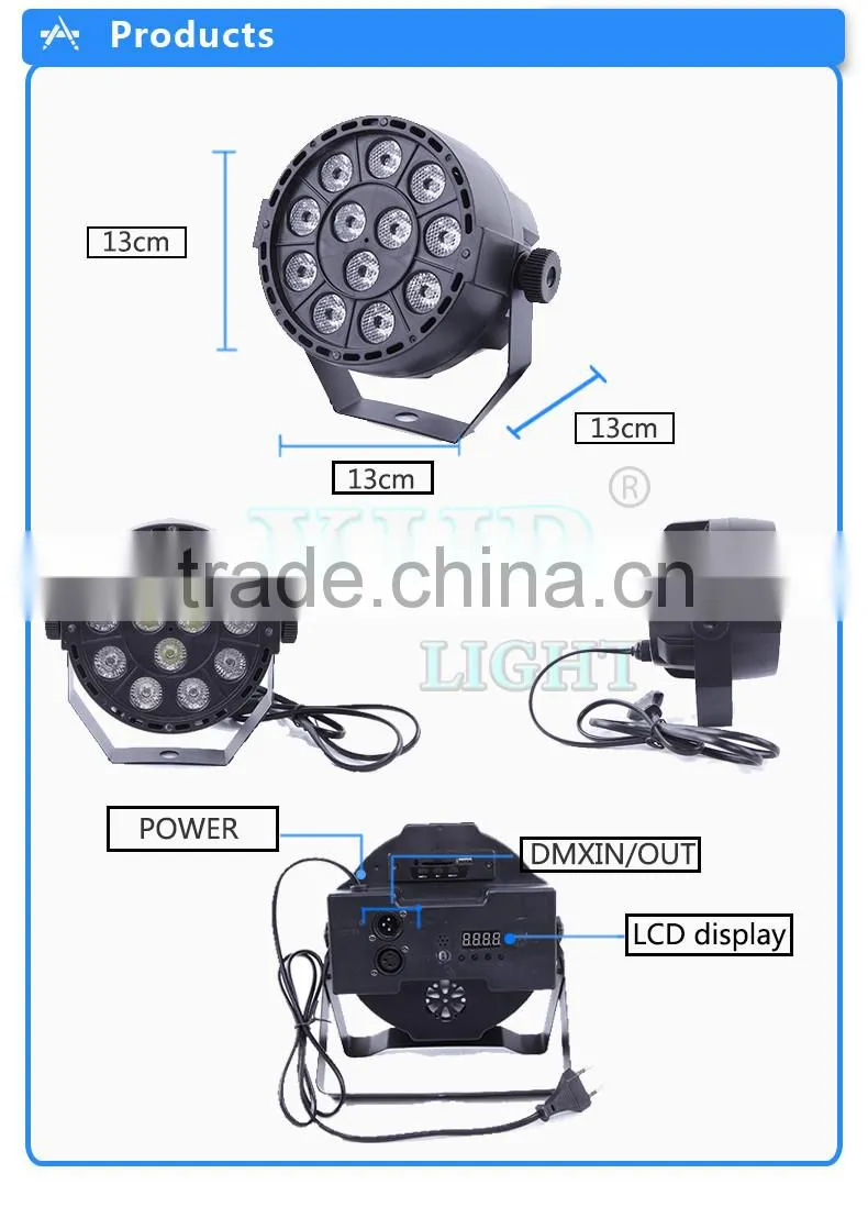 Mini 12pcs 4in1 LED Par Light, RGBW Hall Wash Stage Disco Effect Light Decor