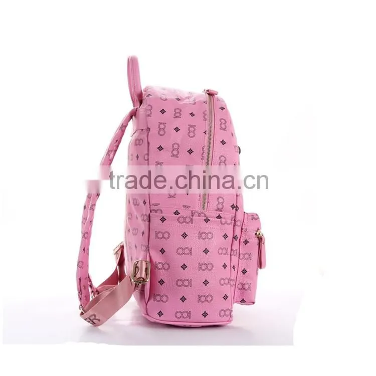 Factory Direct Sale Custom women Washed PU Leather school bag Vintage Washed Backpack