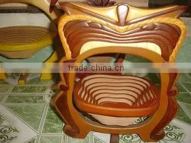 Collapsible wooden basket