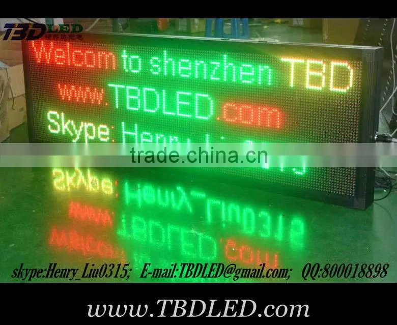 P10 full color programmeable outdoor led message sign led display board