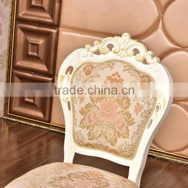 French luxury armless chair antique gold painted guest chairs