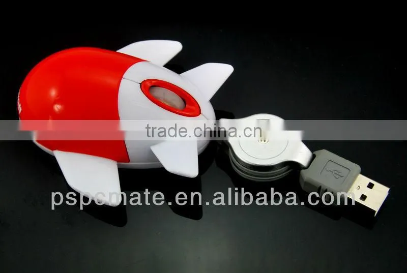 Latest Computer Mouse 3D Wired Mini Airplane Mouse