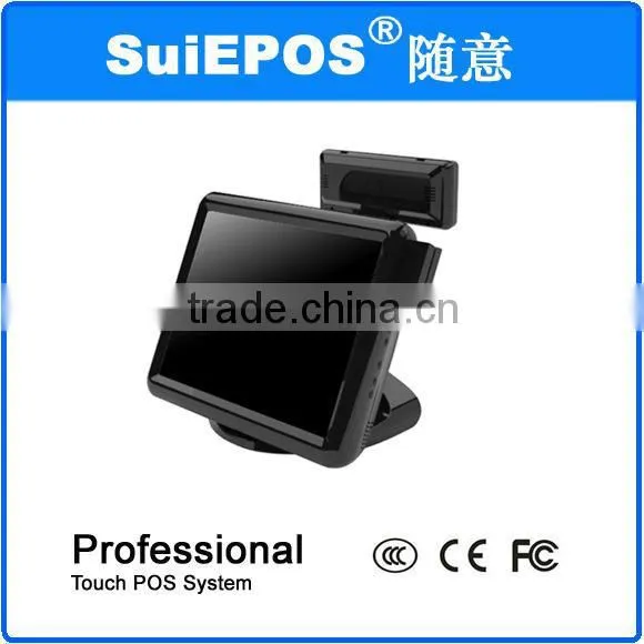Electronic cash register pos system all in one with customer display