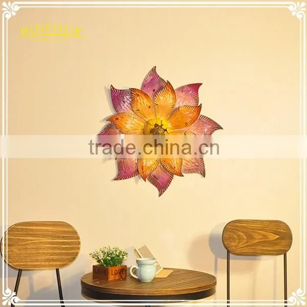 home decor metal wall decor 3D flower wall art handicraft