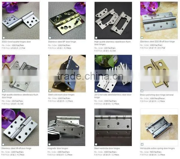 ECH high quality iron hinge for wood door