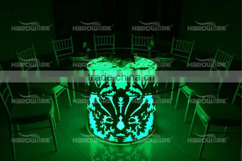 illuminated led light table for dinner banquet table
