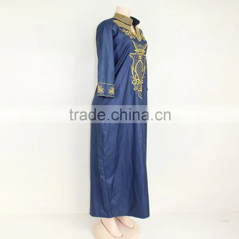 Casual Emboridered Lady Summer Indian Designs Long sleeve Maxi Dress for women