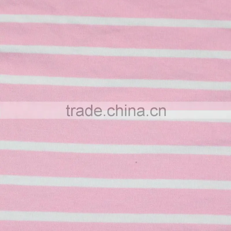 Women's Clothing High Quality t shirt 95 cotton 5 spandex stripe fabric